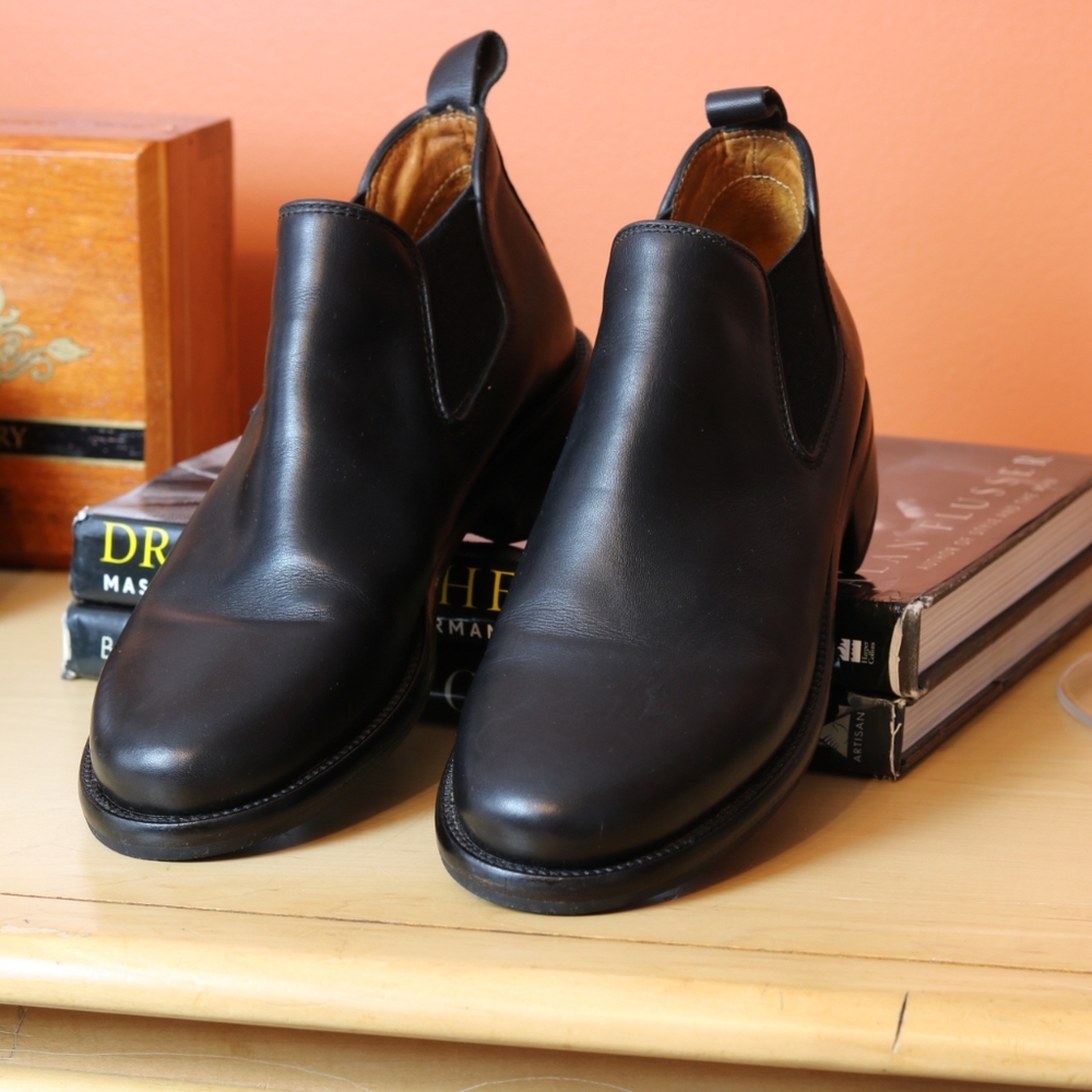 Cole Haan Men's Black Leather Angle Boots
